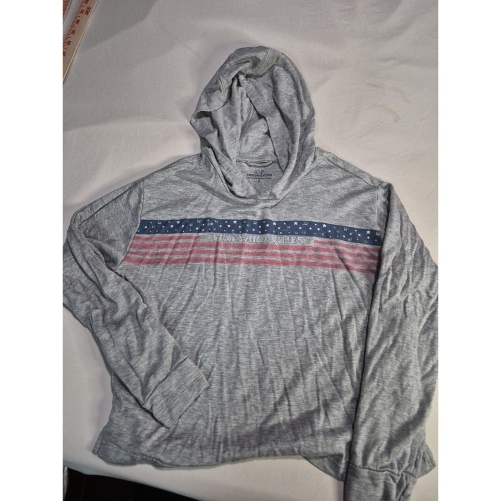 Vineyard Vines Youth Girls Size L Light Weight Hooded Pullover Unisex